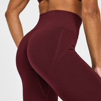 EffortlessLift™ Seamless Leggings with White Logo | Rosewood
