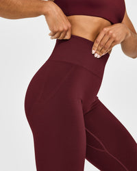 EffortlessLift™ Seamless Leggings with White Logo | Rosewood