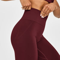EffortlessLift™ Seamless Leggings with White Logo | Rosewood