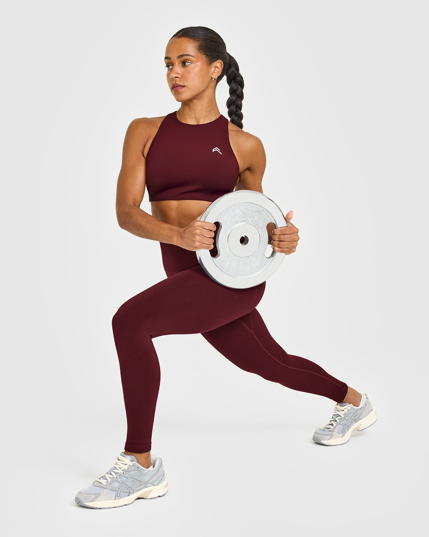 EffortlessLift™ Seamless Leggings with White Logo | Rosewood