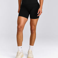 EffortlessLift™ Seamless High Rise Shorts New Branding | Black