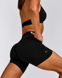 EffortlessLift™ Seamless High Rise Shorts New Branding | Black