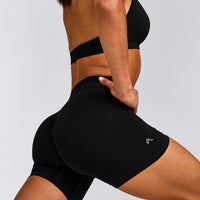 EffortlessLift™ Seamless High Rise Shorts New Branding | Black