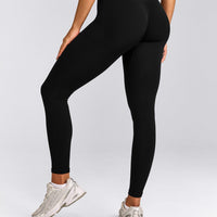 EnhanceLift™ Seamless Leggings with Gray Logo | Black