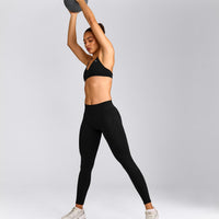 EnhanceLift™ Seamless Leggings with Gray Logo | Black