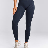 EnhanceLift™ Seamless Leggings with Gray Logo | True Blue