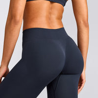 EnhanceLift™ Seamless Leggings with Gray Logo | True Blue