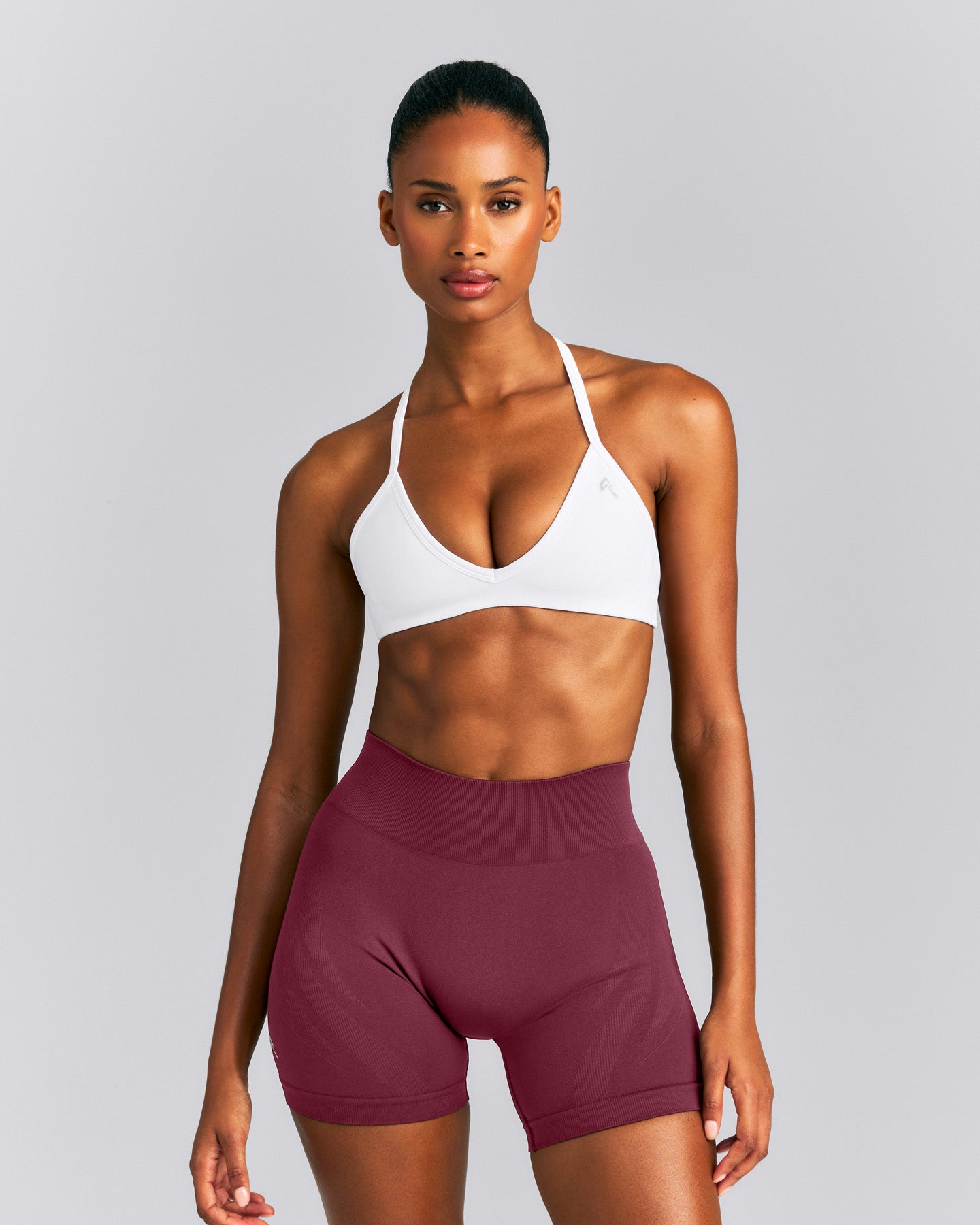 EnhanceLift™ Seamless Minimal Halter Neck Bralette New Branding | White