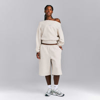 Foundations All Season Crossover Boat Neck Sweatshirt New Branding | Oat Marl