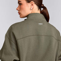 Foundations Cosy 1/4 Zip Sweatshirt | Alpine Green