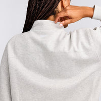 Foundations Cosy 1/4 Zip Sweatshirt | Light Grey Marl