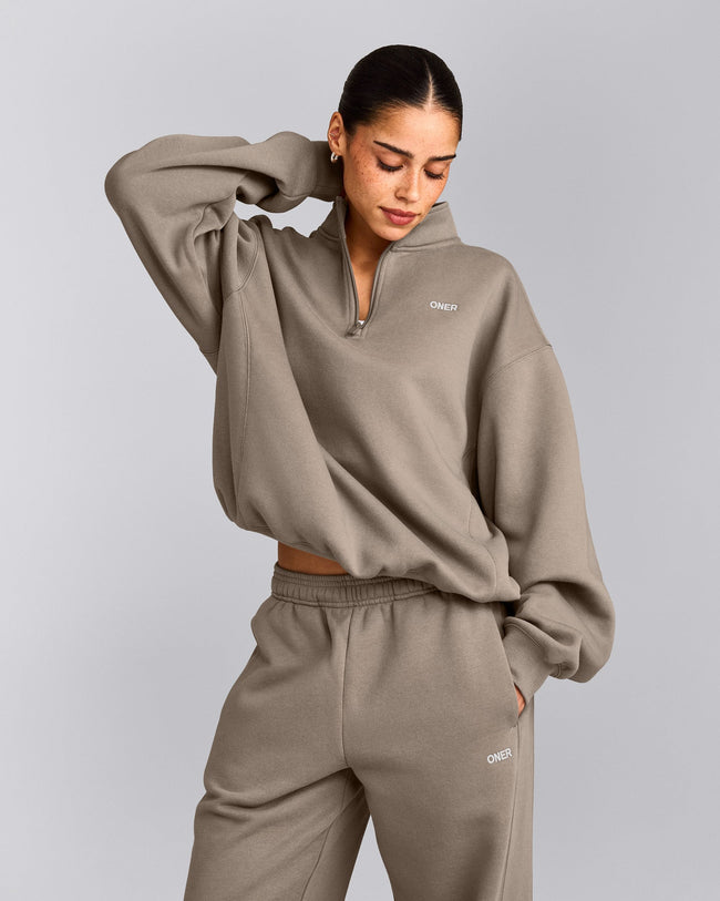 Foundations Cosy 1/4 Zip Sweatshirt | Minky