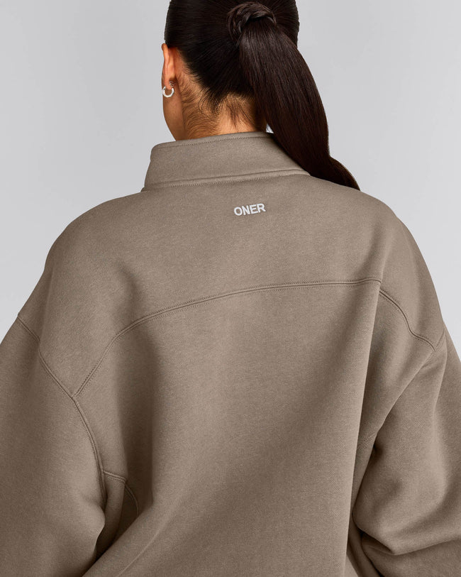 Foundations Cosy 1/4 Zip Sweatshirt | Minky