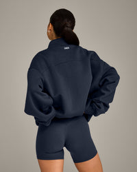 Foundations Cosy 1/4 Zip Sweatshirt | True Blue