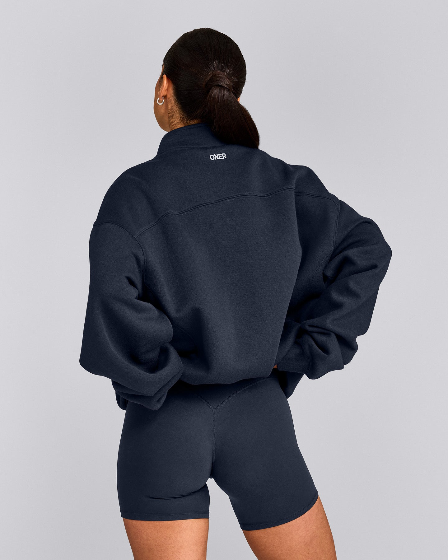 Foundations Cosy 1/4 Zip Sweatshirt | True Blue