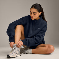 Foundations Cosy 1/4 Zip Sweatshirt | True Blue
