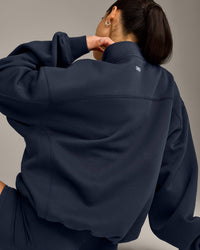 Foundations Cosy 1/4 Zip Sweatshirt | True Blue