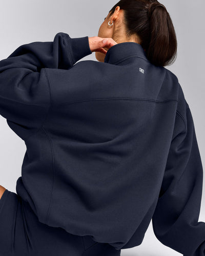 Foundations Cosy 1/4 Zip Sweatshirt | True Blue