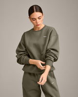 Foundations Cosy Crew Neck Sweatshirt | Alpine Green