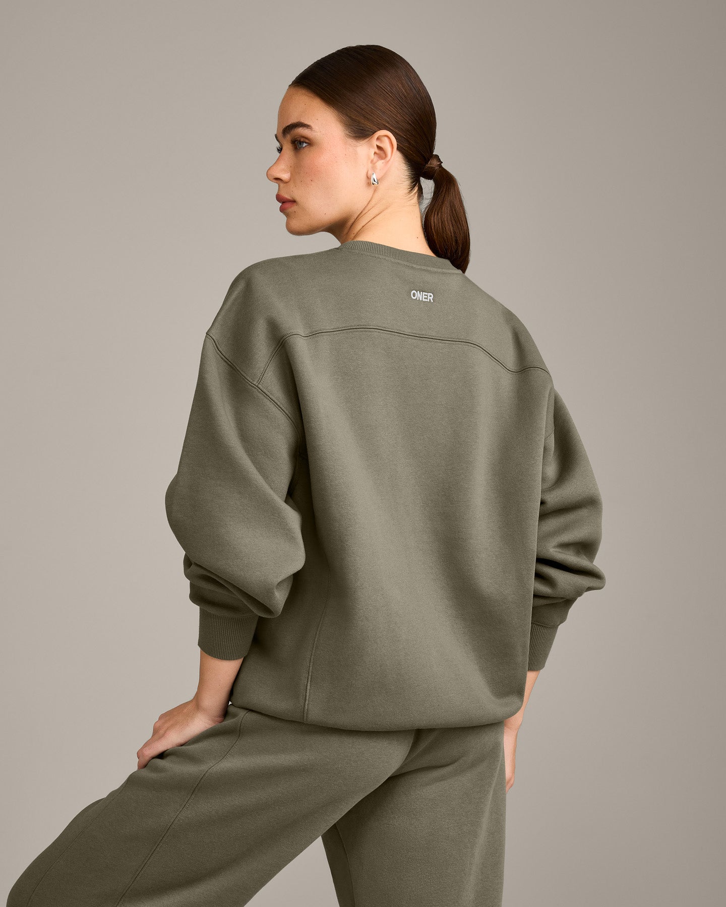 Foundations Cosy Crew Neck Sweatshirt | Alpine Green