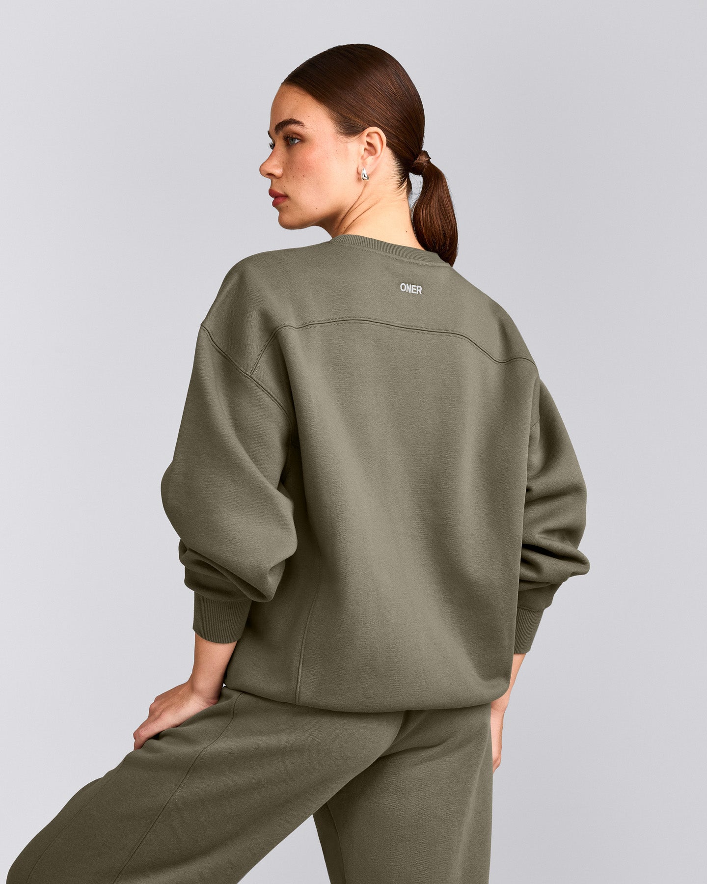 Foundations Cosy Crew Neck Sweatshirt | Alpine Green