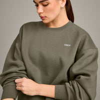 Foundations Cosy Crew Neck Sweatshirt | Alpine Green