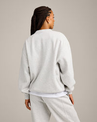 Foundations Cosy Crew Neck Sweatshirt | Light Grey Marl