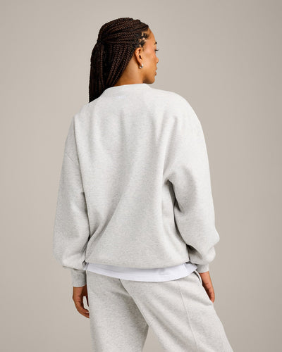 Foundations Cosy Crew Neck Sweatshirt | Light Grey Marl