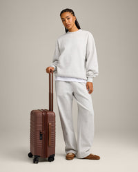 Foundations Cosy Crew Neck Sweatshirt | Light Grey Marl