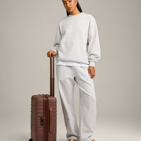 Foundations Cosy Crew Neck Sweatshirt | Light Grey Marl