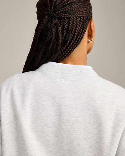 Foundations Cosy Crew Neck Sweatshirt | Light Grey Marl