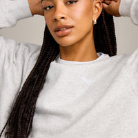 Foundations Cosy Crew Neck Sweatshirt | Light Grey Marl