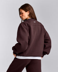 Foundations Cosy Crew Neck Sweatshirt | Plum Brown