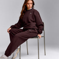 Foundations Cosy Crew Neck Sweatshirt | Plum Brown