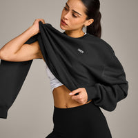 Foundations Cosy Crew Neck Sweatshirt | Soft Black