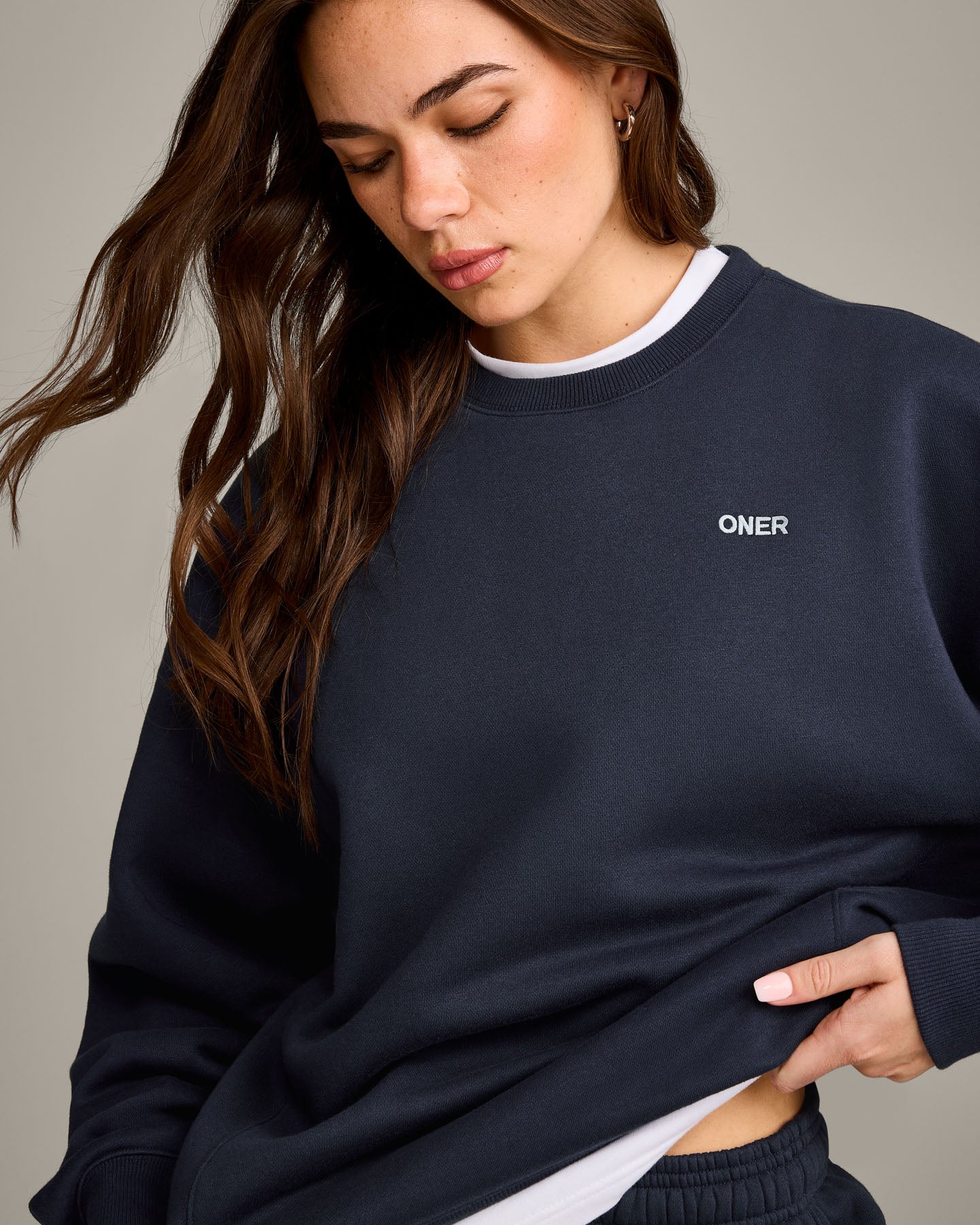 Foundations Cosy Crew Neck Sweatshirt | True Blue