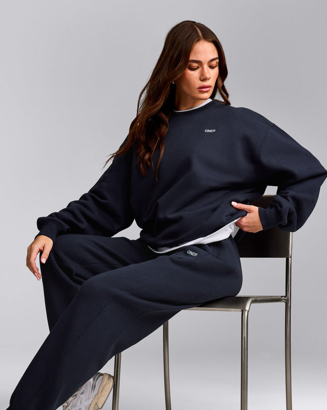 Foundations Cosy Crew Neck Sweatshirt | True Blue