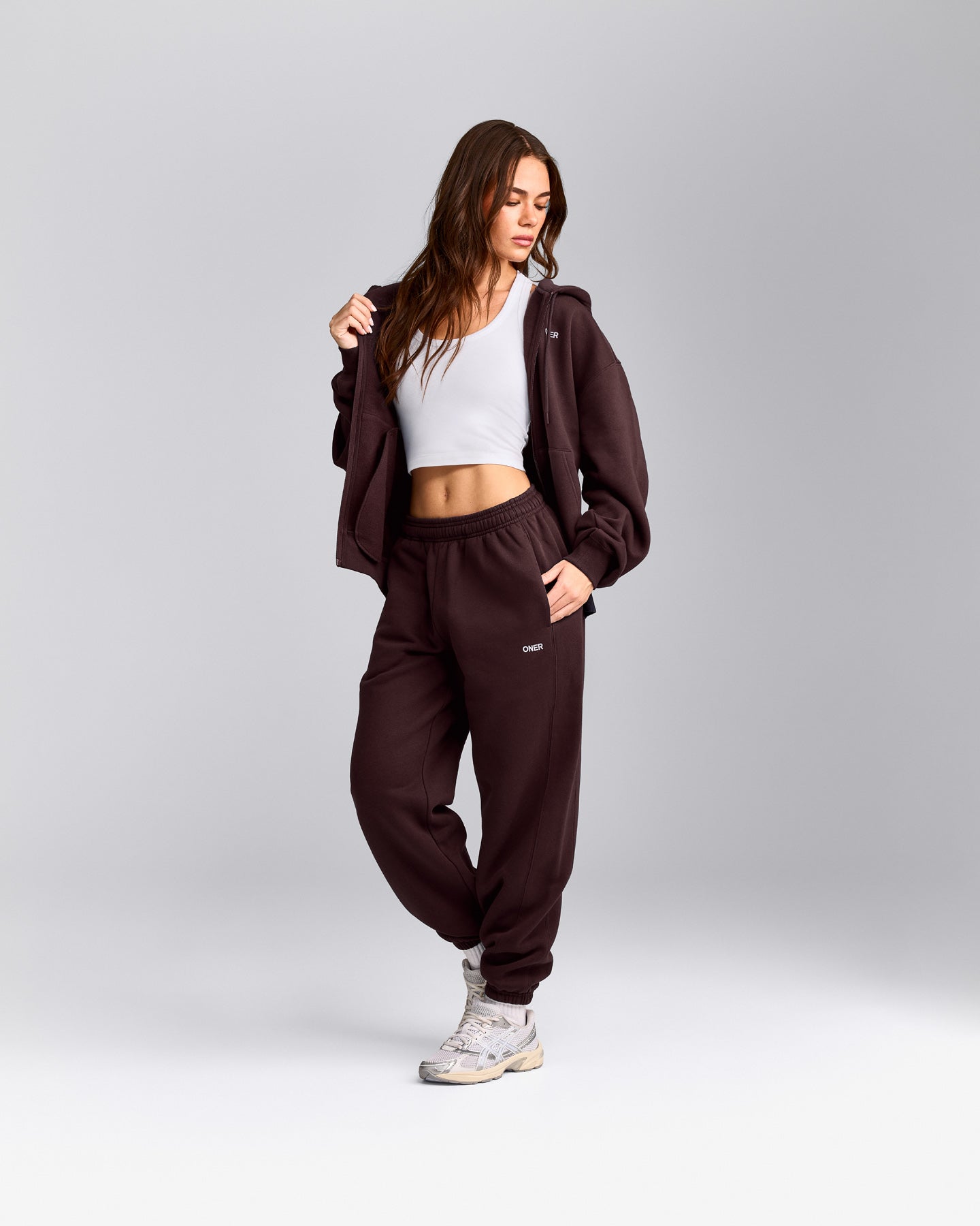 Foundations Cosy Joggers | Plum Brown