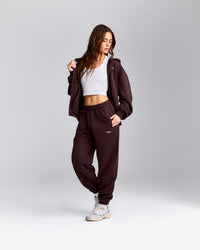 Foundations Cosy Joggers | Plum Brown