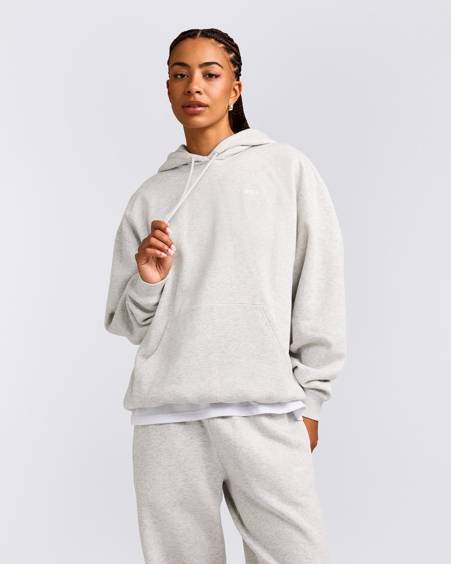 Foundations Cosy Hoodie | Light Grey Marl
