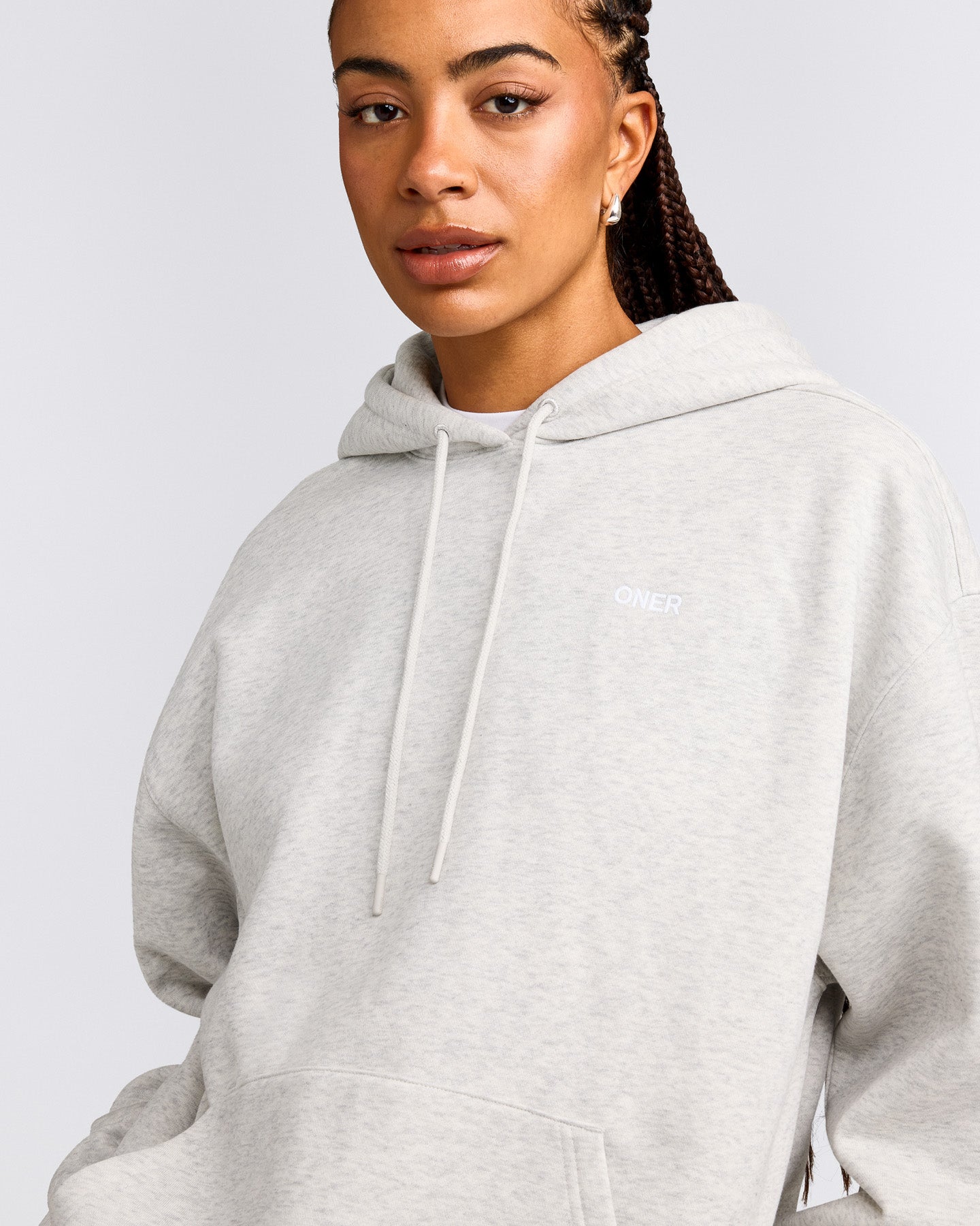 Foundations Cosy Hoodie | Light Grey Marl
