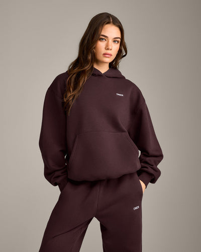 Foundations Cosy Hoodie | Plum Brown