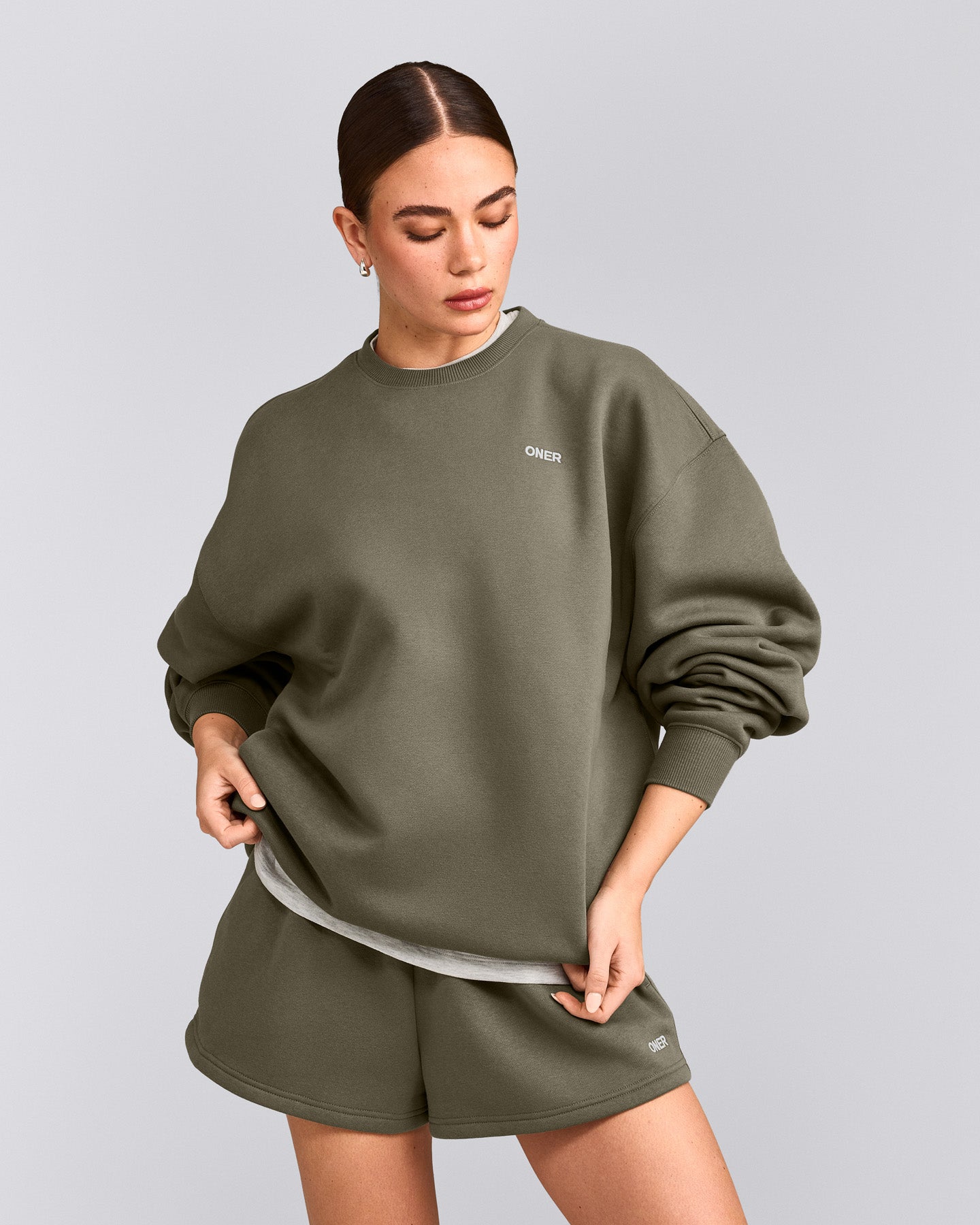 Foundations Cosy Oversized Sweatshirt | Alpine Green