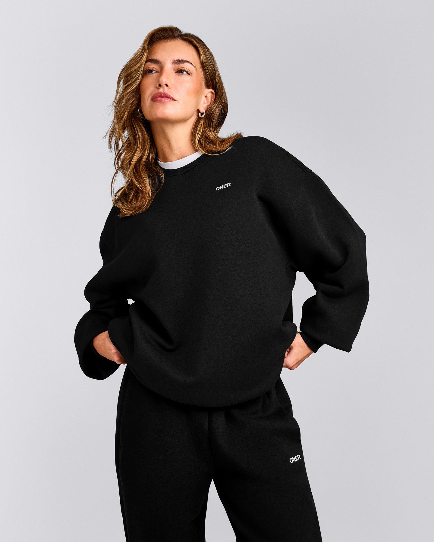 Foundations Cosy Oversized Sweatshirt | Black