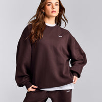Foundations Cosy Oversized Sweatshirt | Plum Brown