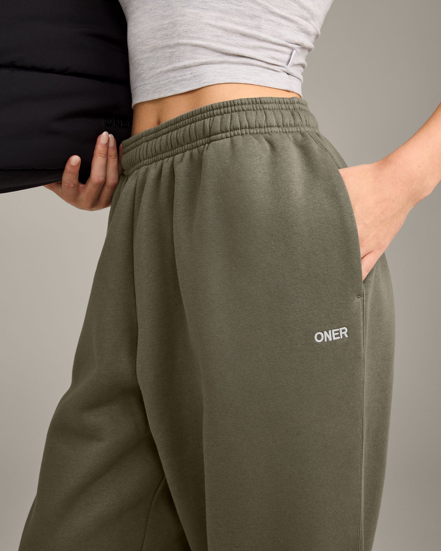 Foundations Cosy Oversized Joggers | Alpine Green