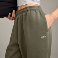 Foundations Cosy Oversized Joggers | Alpine Green