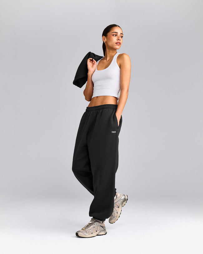 Foundations Cosy Oversized Joggers | Soft Black