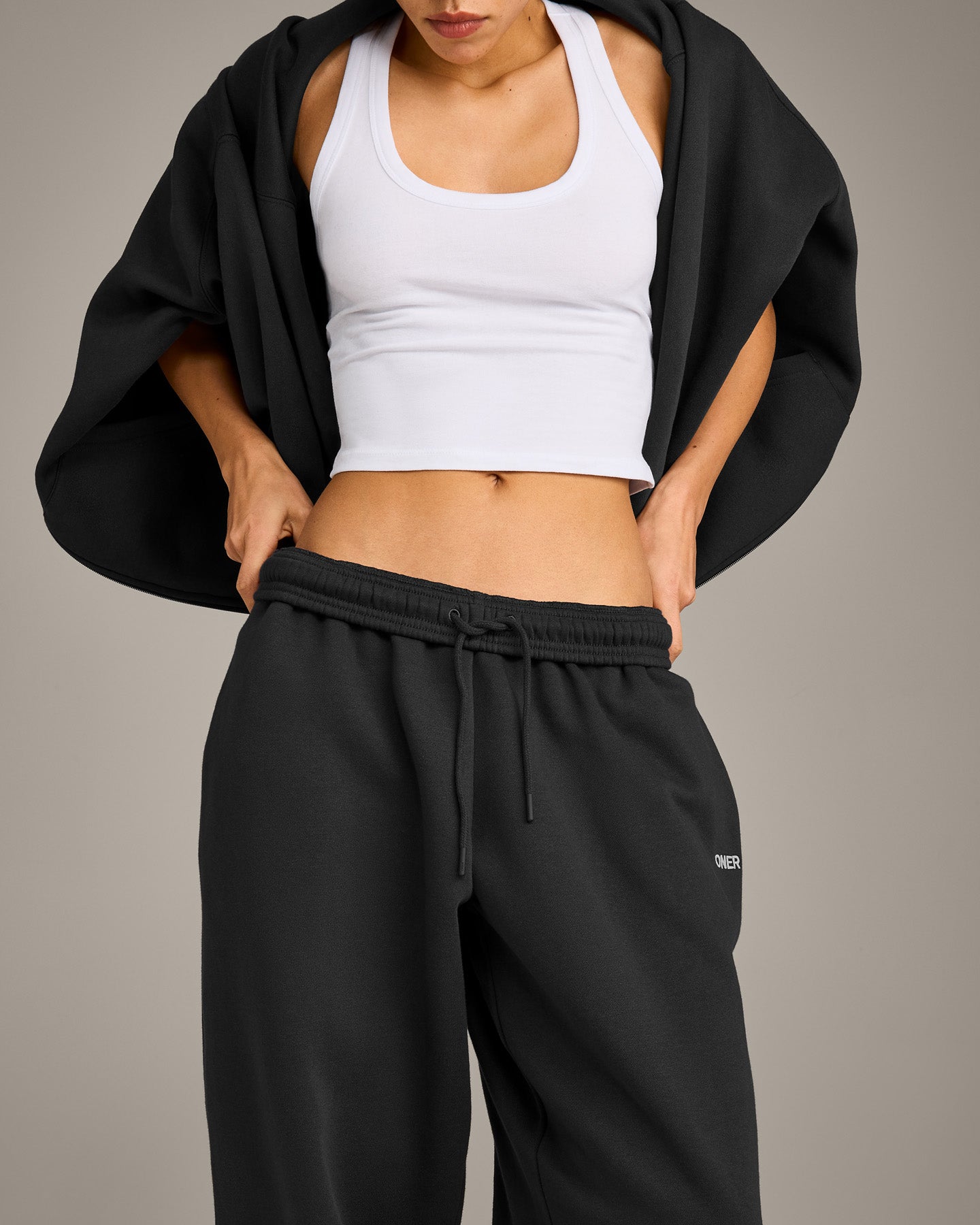 Foundations Cosy Oversized Joggers | Soft Black