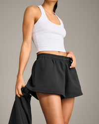 Foundations Cosy Oversized Shorts | Soft Black